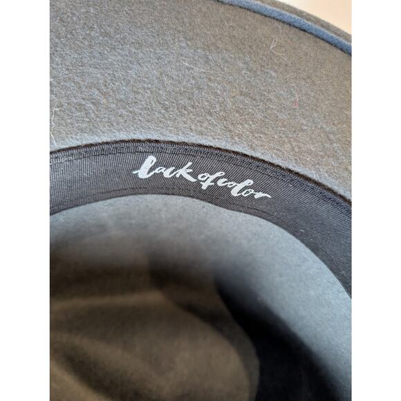 Lack of Color Gray Wool Fedora Hat Leather Band 100% Wool Western S/M main image 7